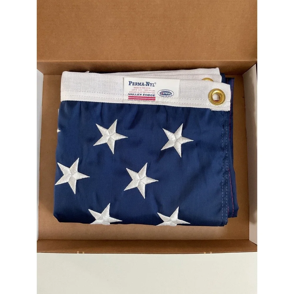 Valley Forge Perma-Nyl American Flag 3' x 5' Sewn Outdoor 100% Nylon 35211000-LK